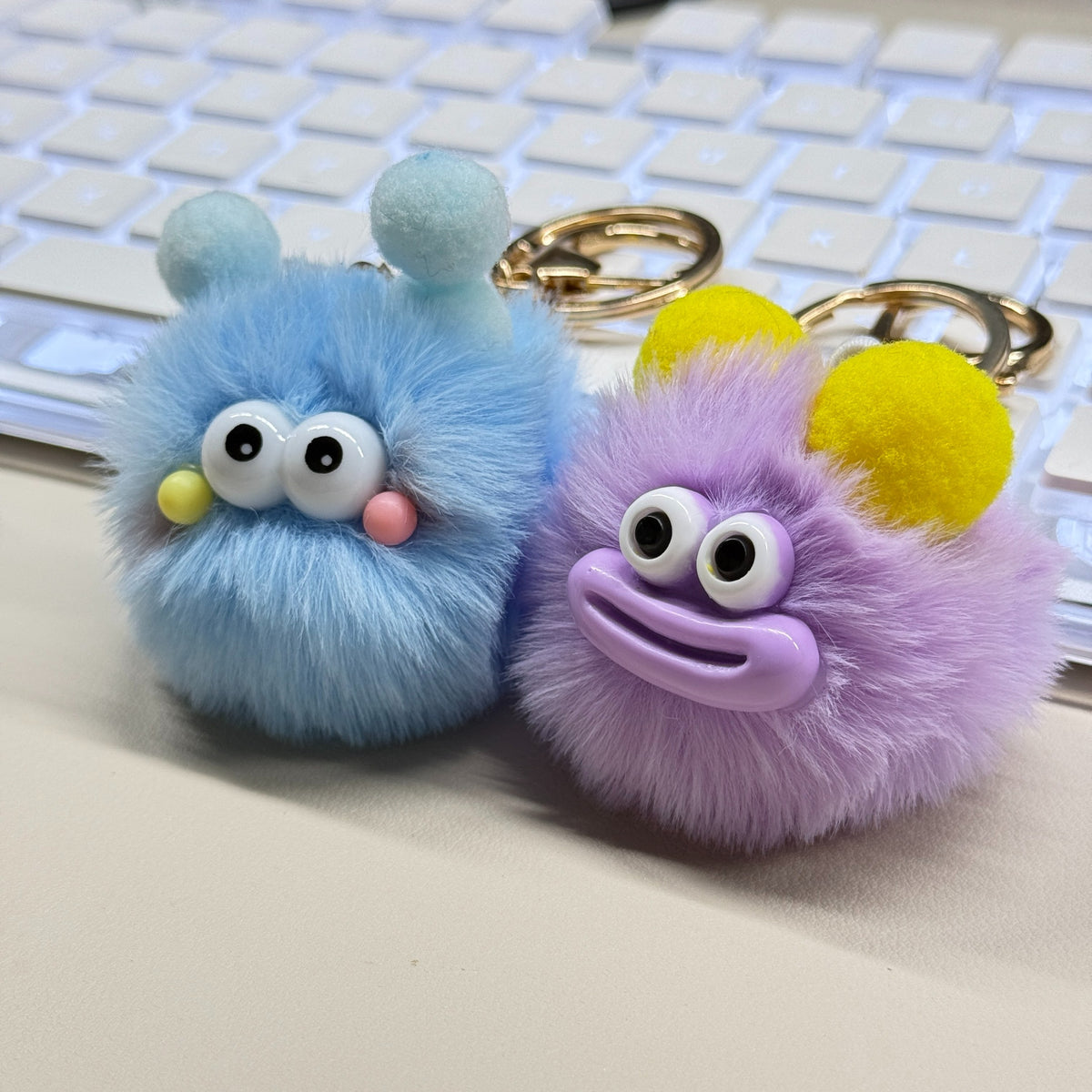 PERA FASHION Soft Cartoon Plush Keychain Accessory