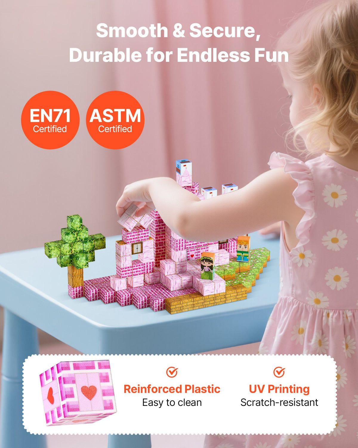 PERA FASHION 100PCS Magnetic Princess Castle Building Set