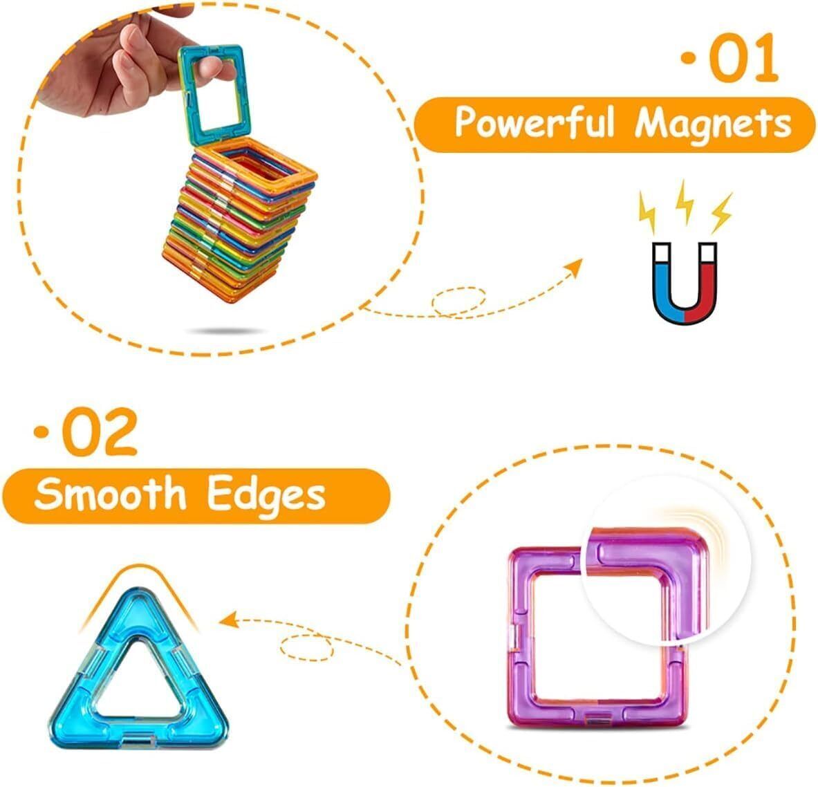 PERA FASHION 110 Piece Magnetic Construction Toy Set