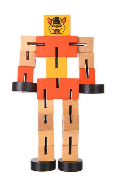 PERA FASHION Wooden Robot Toy for Children