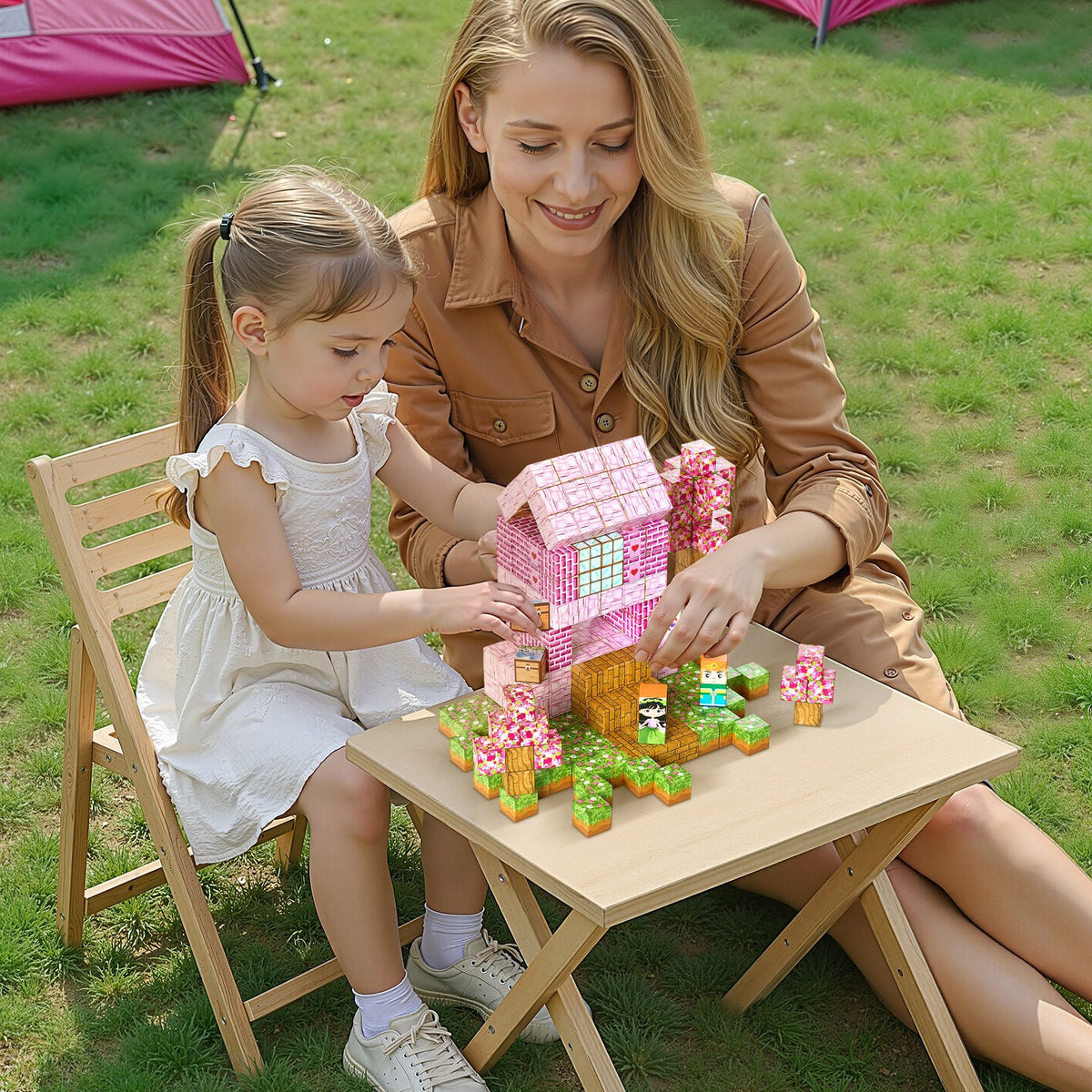 PERA FASHION 100PCS Magnetic Princess Castle Building Set