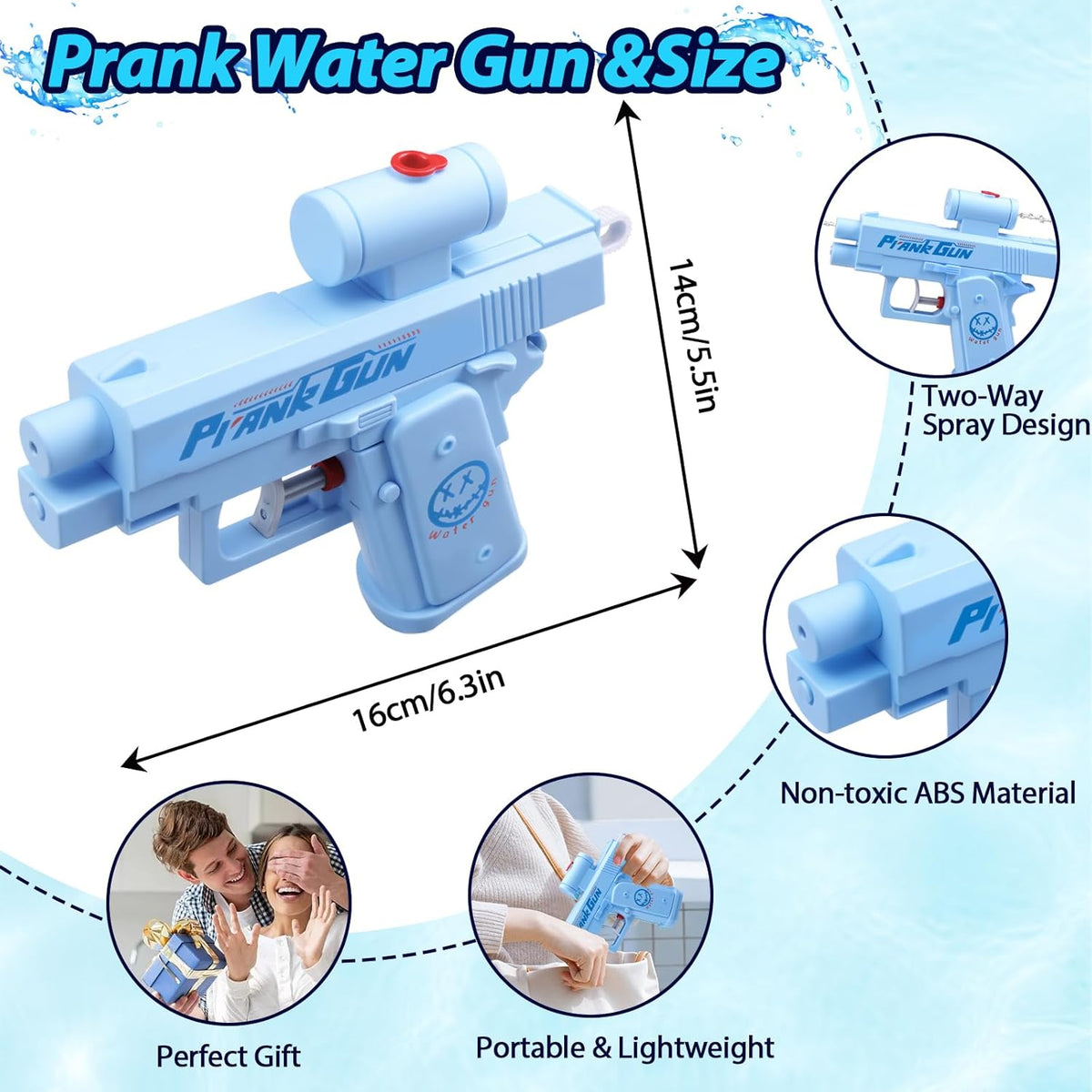 PERA FASHION Two-Way Reverse Water Squirt Prank Toy