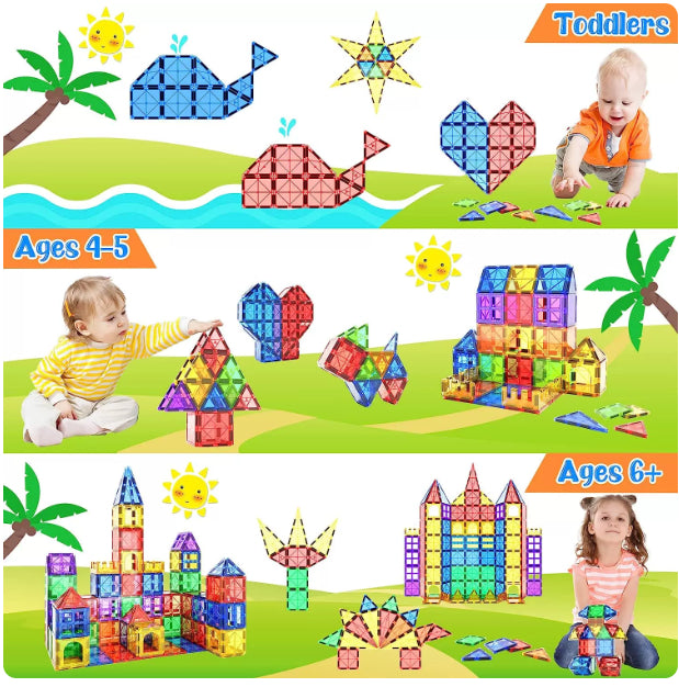 PERA FASHION Magnetic STEM Magnet Blocks for Kids