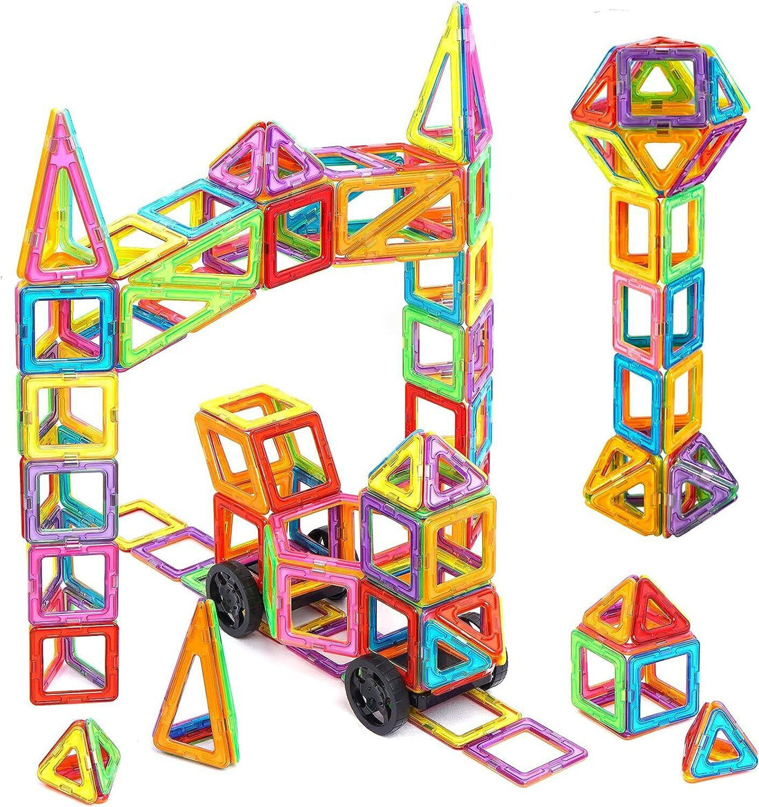 PERA FASHION 110 Piece Magnetic Construction Toy Set