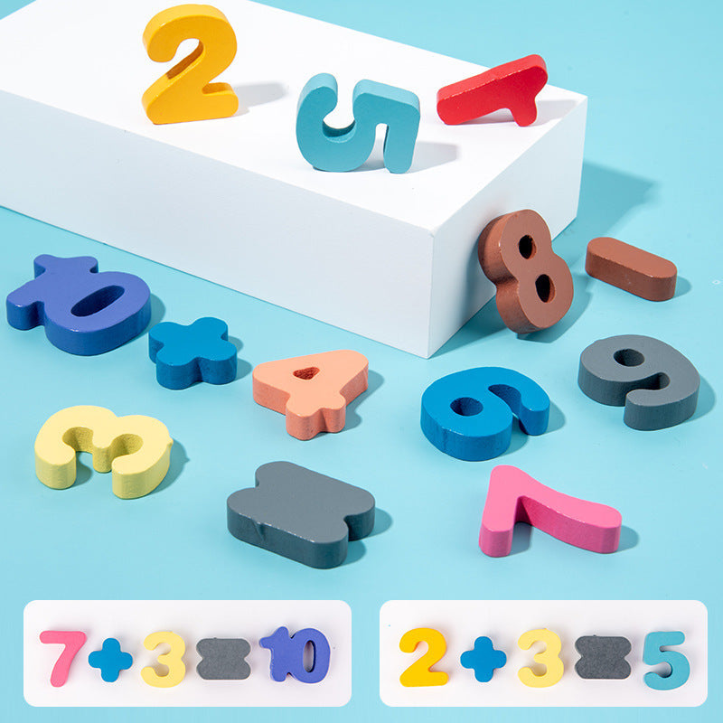 PERA FASHION Wooden Montessori Shape Color Math Toy