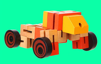 PERA FASHION Wooden Robot Toy for Children