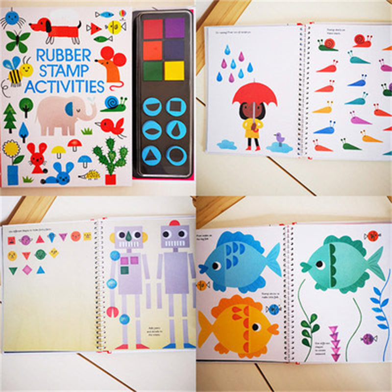 PERA FASHION Kids Stamp Game Finger Coloring Book