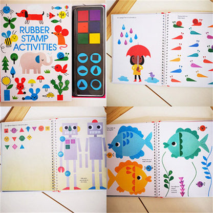 PERA FASHION Kids Stamp Game Finger Coloring Book