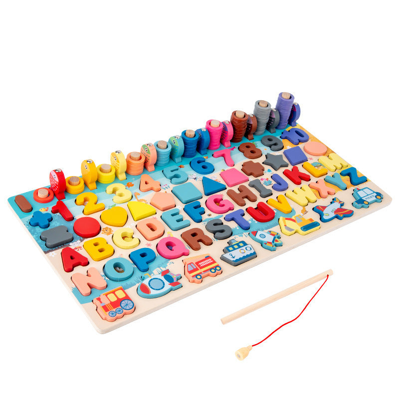 PERA FASHION Wooden Montessori Shape Color Math Toy