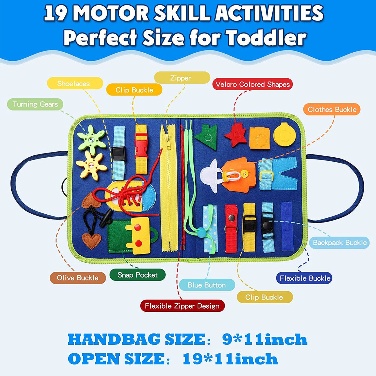 PERA FASHION Kids Felt Educational Activity Board