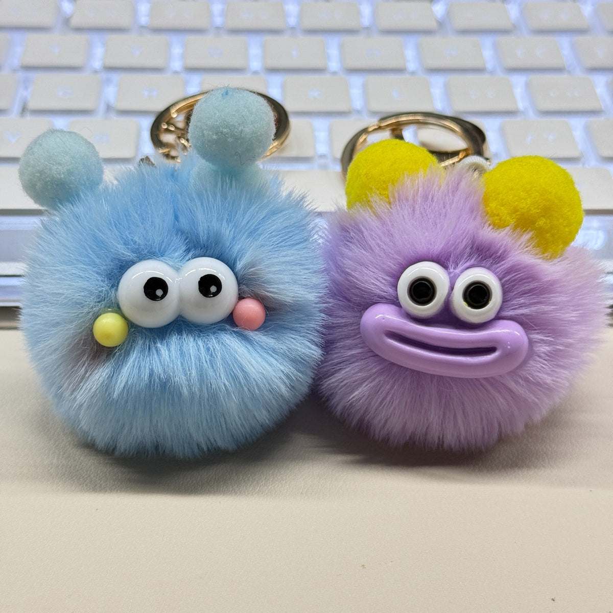 PERA FASHION Soft Cartoon Plush Keychain Accessory