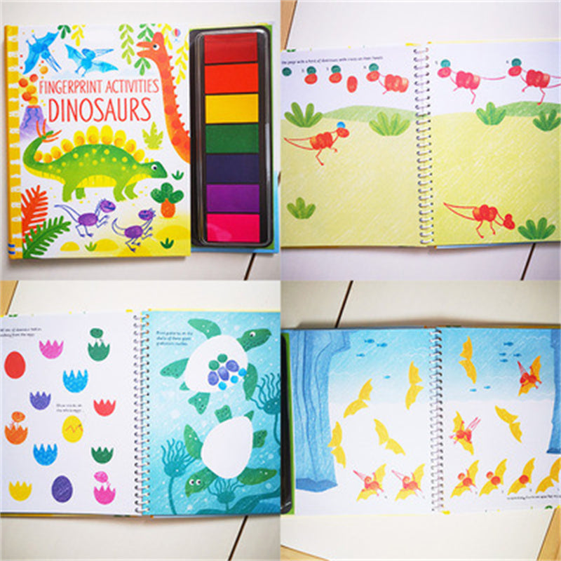 PERA FASHION Kids Stamp Game Finger Coloring Book