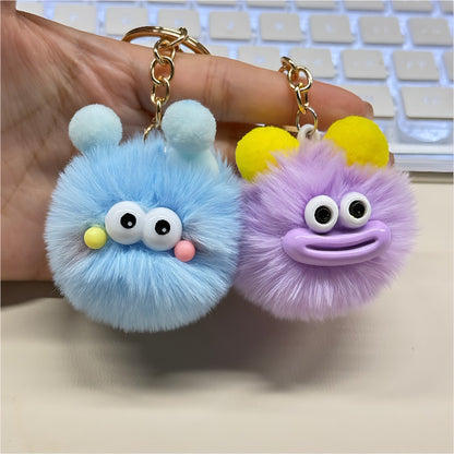 PERA FASHION Soft Cartoon Plush Keychain Accessory