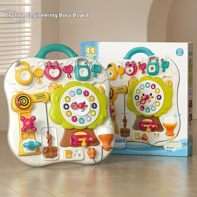 PERA FASHION Infant Montessori Unlocking Busy Board