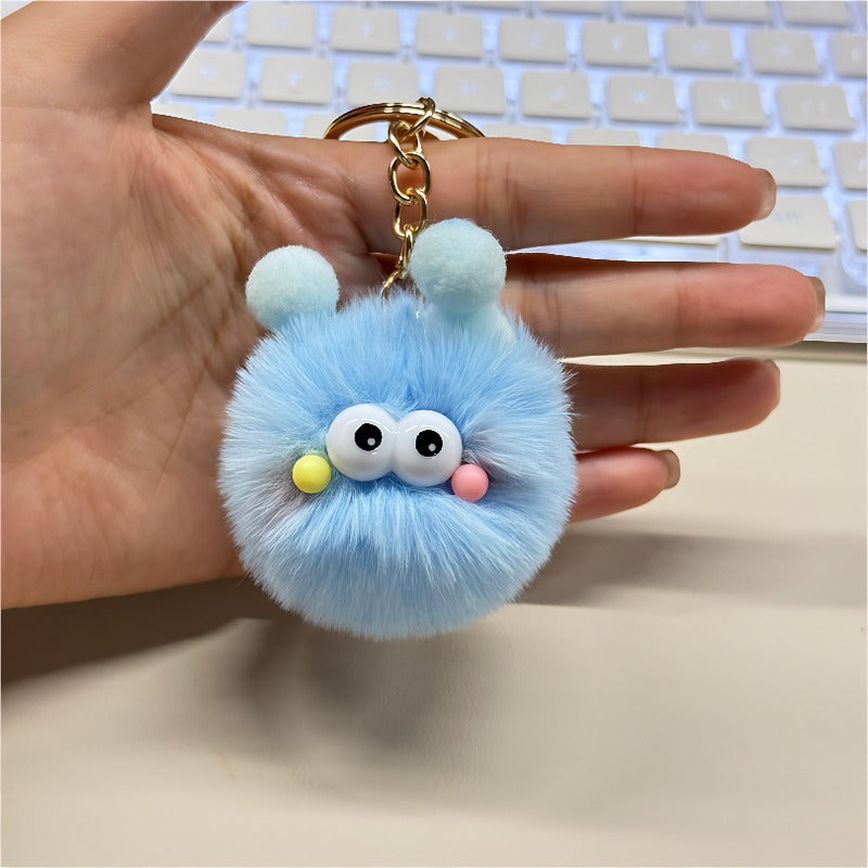 PERA FASHION Soft Cartoon Plush Keychain Accessory
