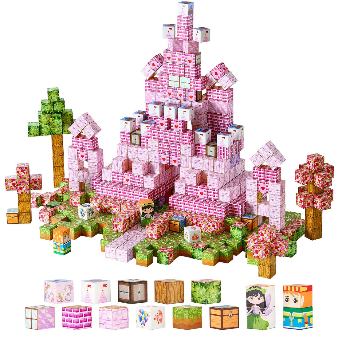 PERA FASHION 100PCS Magnetic Princess Castle Building Set