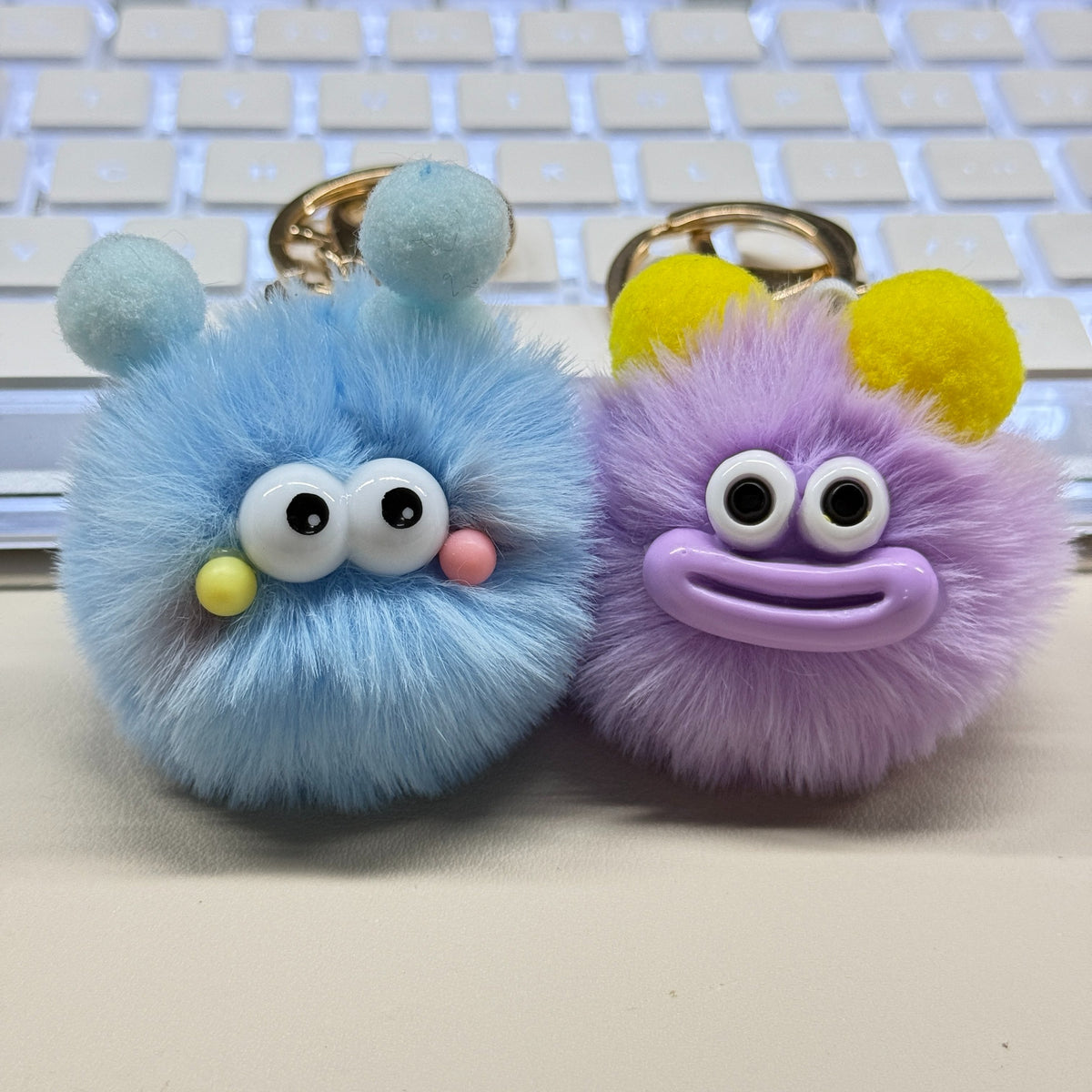PERA FASHION Soft Cartoon Plush Keychain Accessory