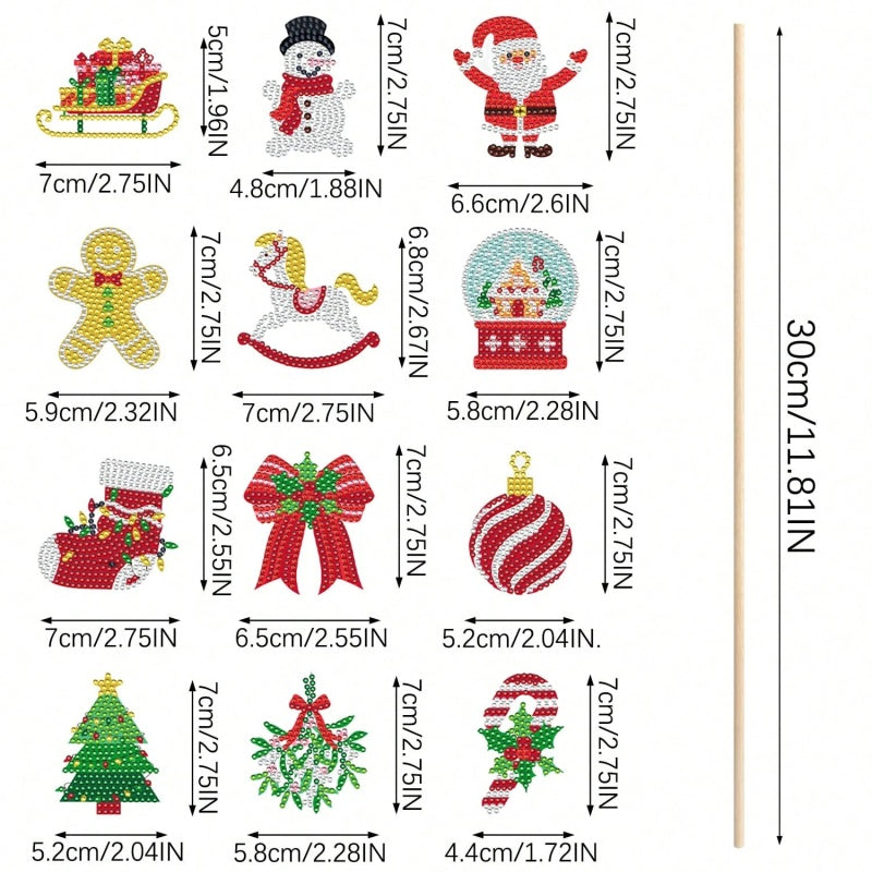 PERA FASHION Christmas Diamond Painting Garden Decoration Set