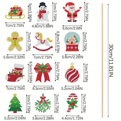 PERA FASHION Christmas Diamond Painting Garden Decoration Set
