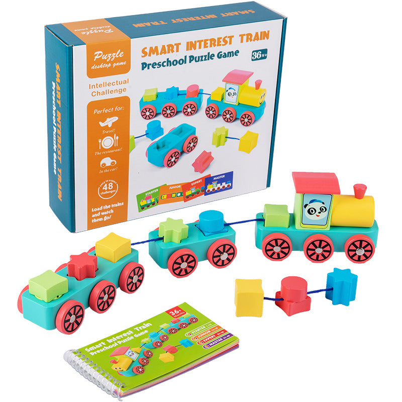 PERA FASHION Classic Wooden Train Building Blocks
