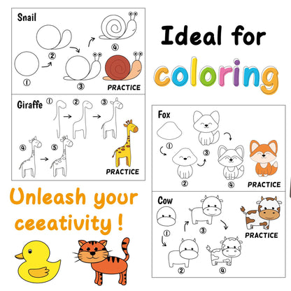 PERA FASHION Simple Animal Coloring Activity Book for Kids