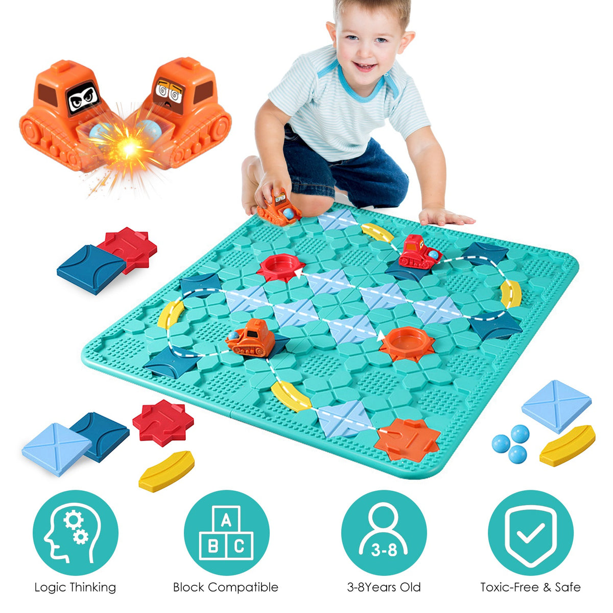 PERA FASHION Montessori Logical Road Builder Puzzle